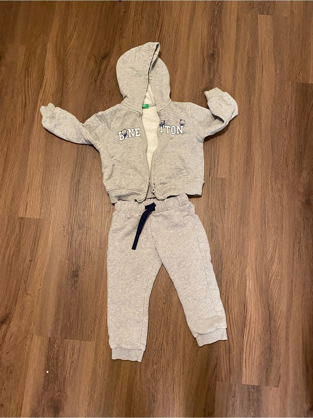 United Colors Of Benetton Light Gray Kids Matching Set